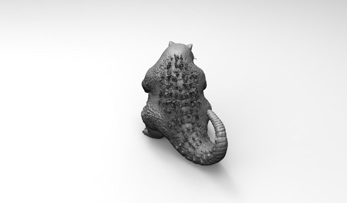 60mm - 220mm 3D Print Model Kit Animal Zoo Catzilla Katzilla Unpainted