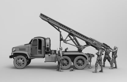 1/35 - 1/16 5pcs 3D Print Model Kit Soviet Soldiers with Artillery Gun WW2 Unpainted