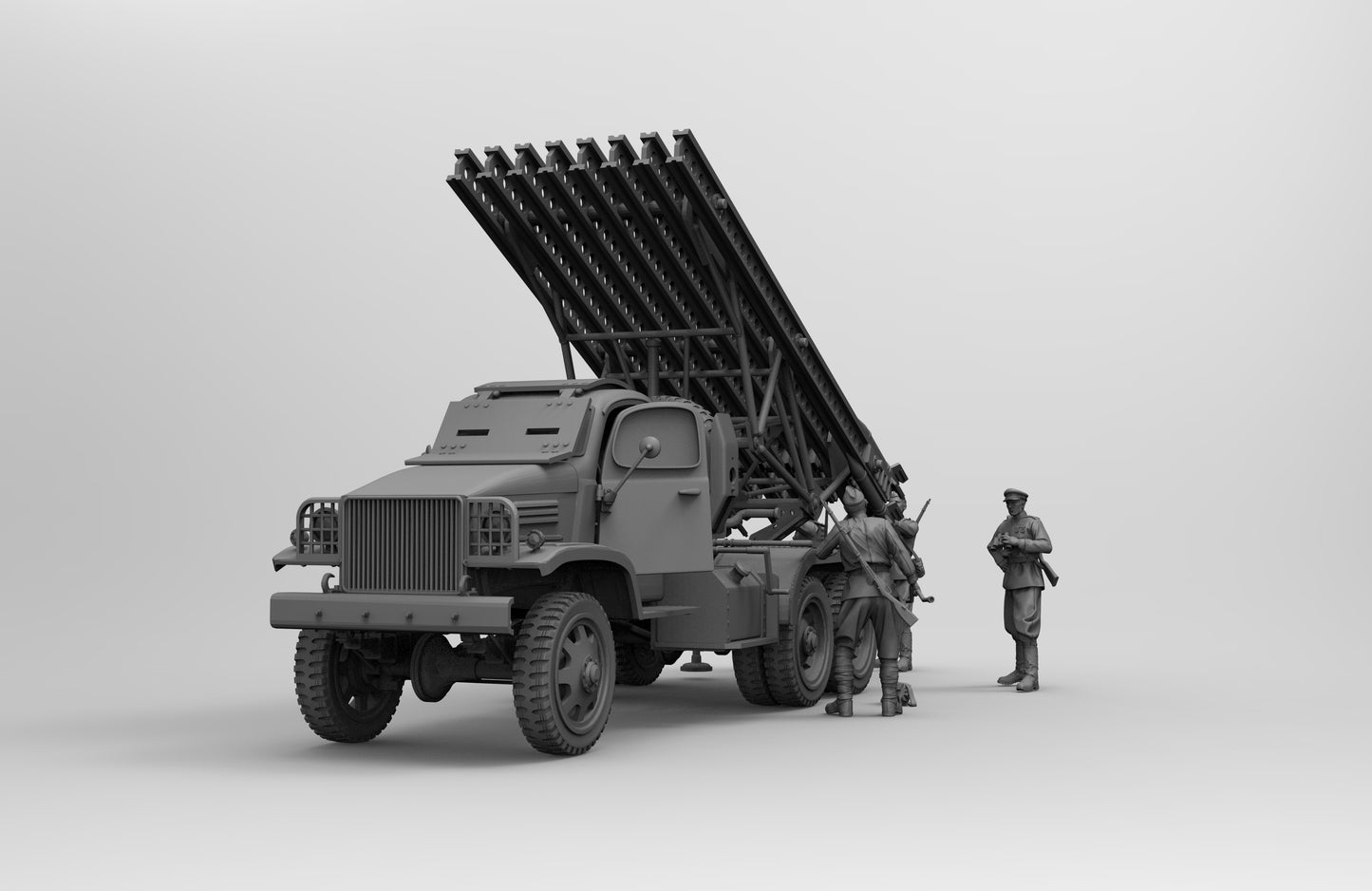 1/35 - 1/16 5pcs 3D Print Model Kit Soviet Soldiers with Artillery Gun WW2 Unpainted