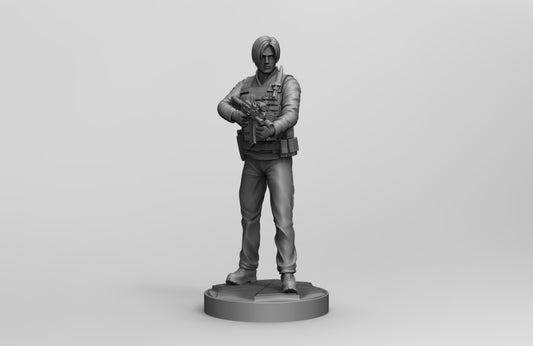 1/35 - 1/6 3D Print Model Kit Agent Leon Resident Unpainted