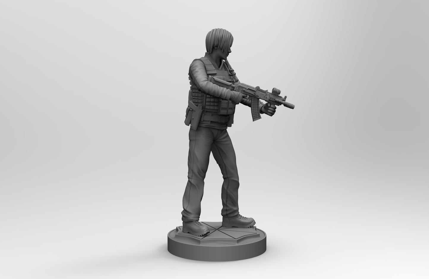 1/35 - 1/6 3D Print Model Kit Agent Leon Resident Unpainted