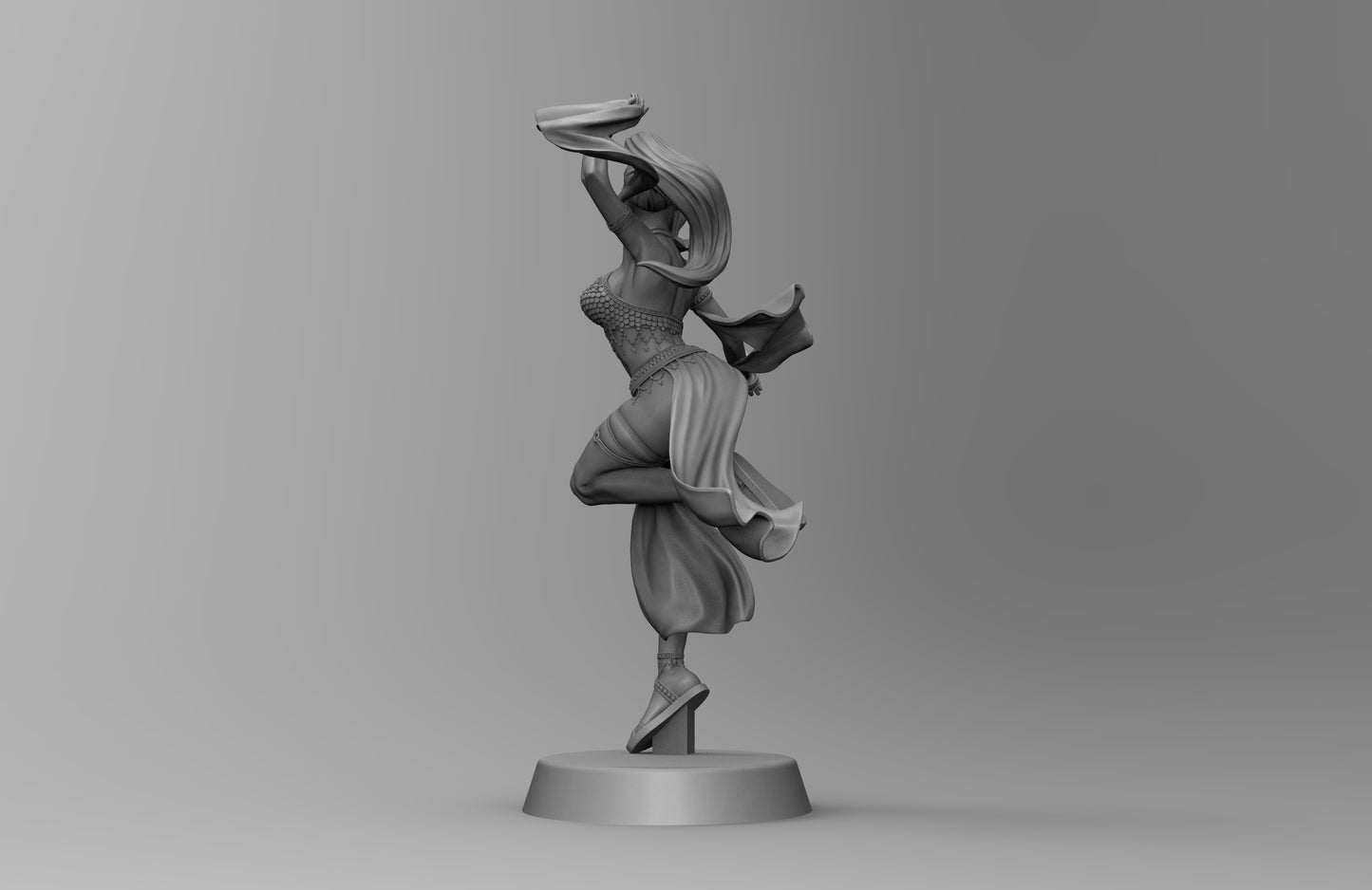 1/35 - 1/6 3D Print Model Kit Modern Beautiful Girl Dancer Unpainted
