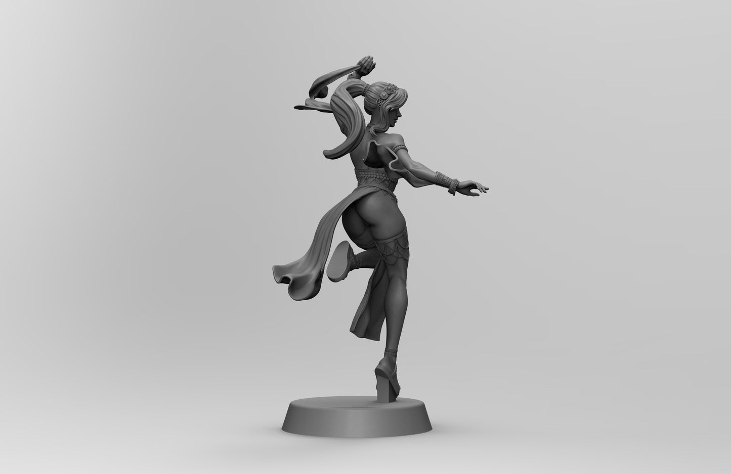 1/35 - 1/6 3D Print Model Kit Modern Beautiful Girl Dancer Unpainted