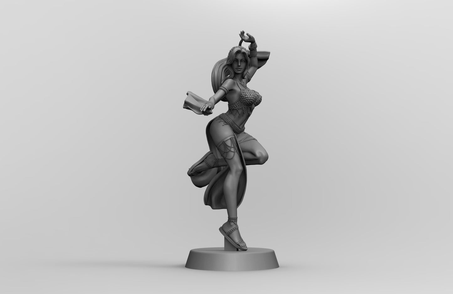 1/35 - 1/6 3D Print Model Kit Modern Beautiful Girl Dancer Unpainted