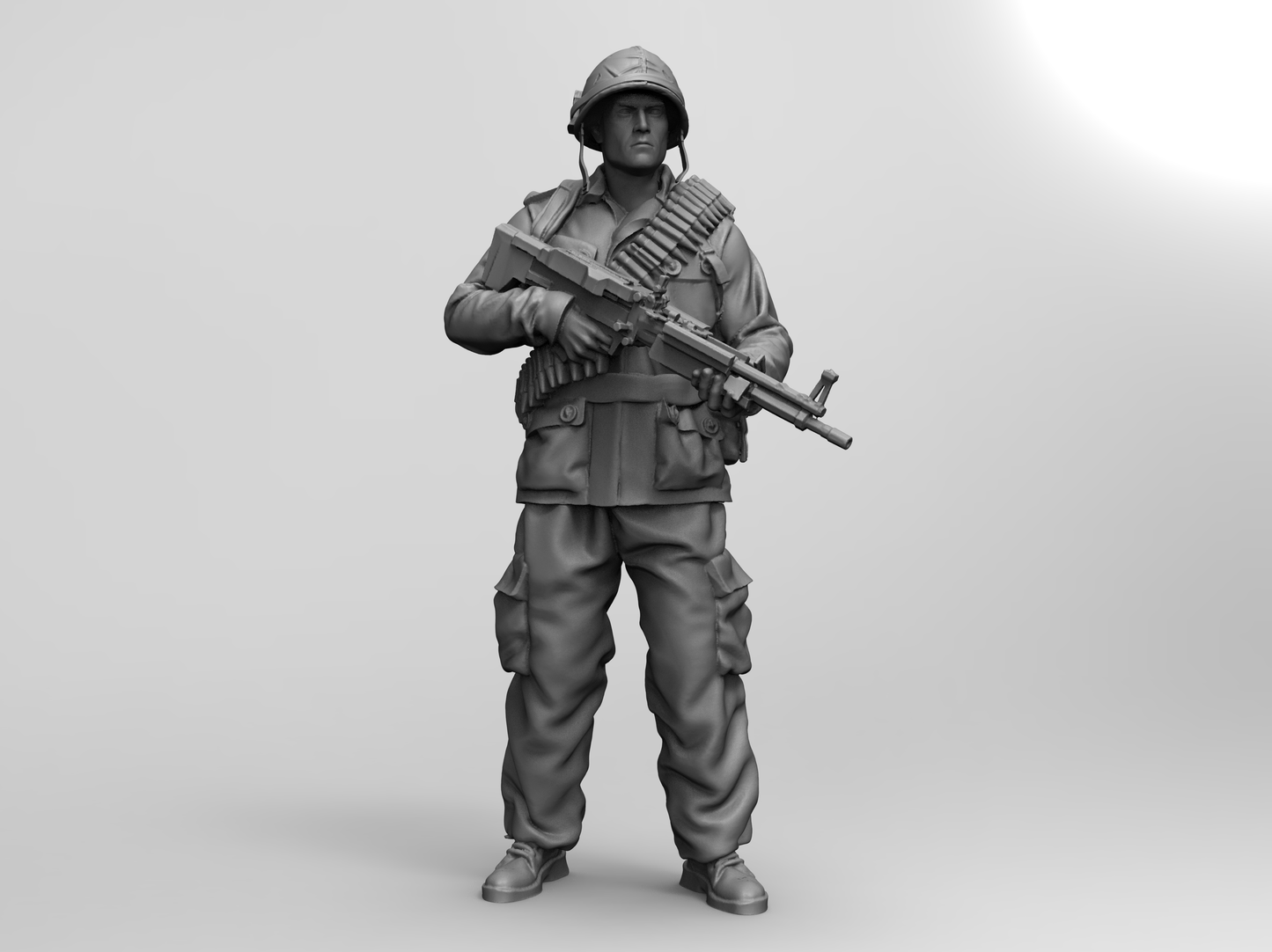 1/16 4pcs 3D Print Model Kit US Army Soldiers Vietnam War Unpainted