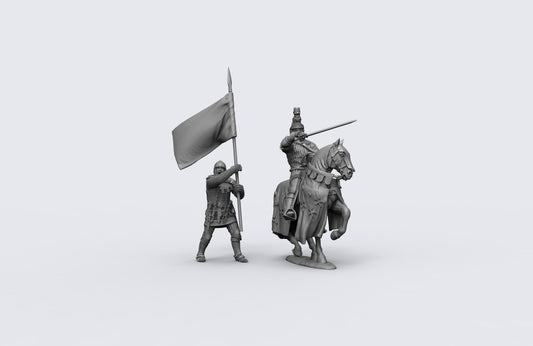 1/35 - 1/16 2pcs 3D Print Model Kit European Medieval Knights Horseman Unpainted