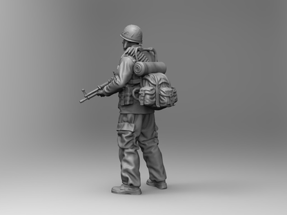 1/16 4pcs 3D Print Model Kit US Army Soldiers Vietnam War Unpainted