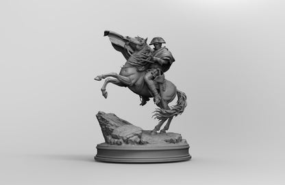 1/35 - 1/16 2pcs 3D Print Model Kit Napoleon Horseman Unpainted