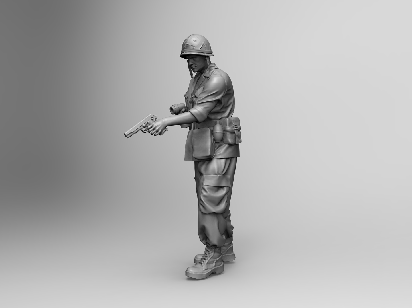 1/16 4pcs 3D Print Model Kit US Army Soldiers Vietnam War Unpainted