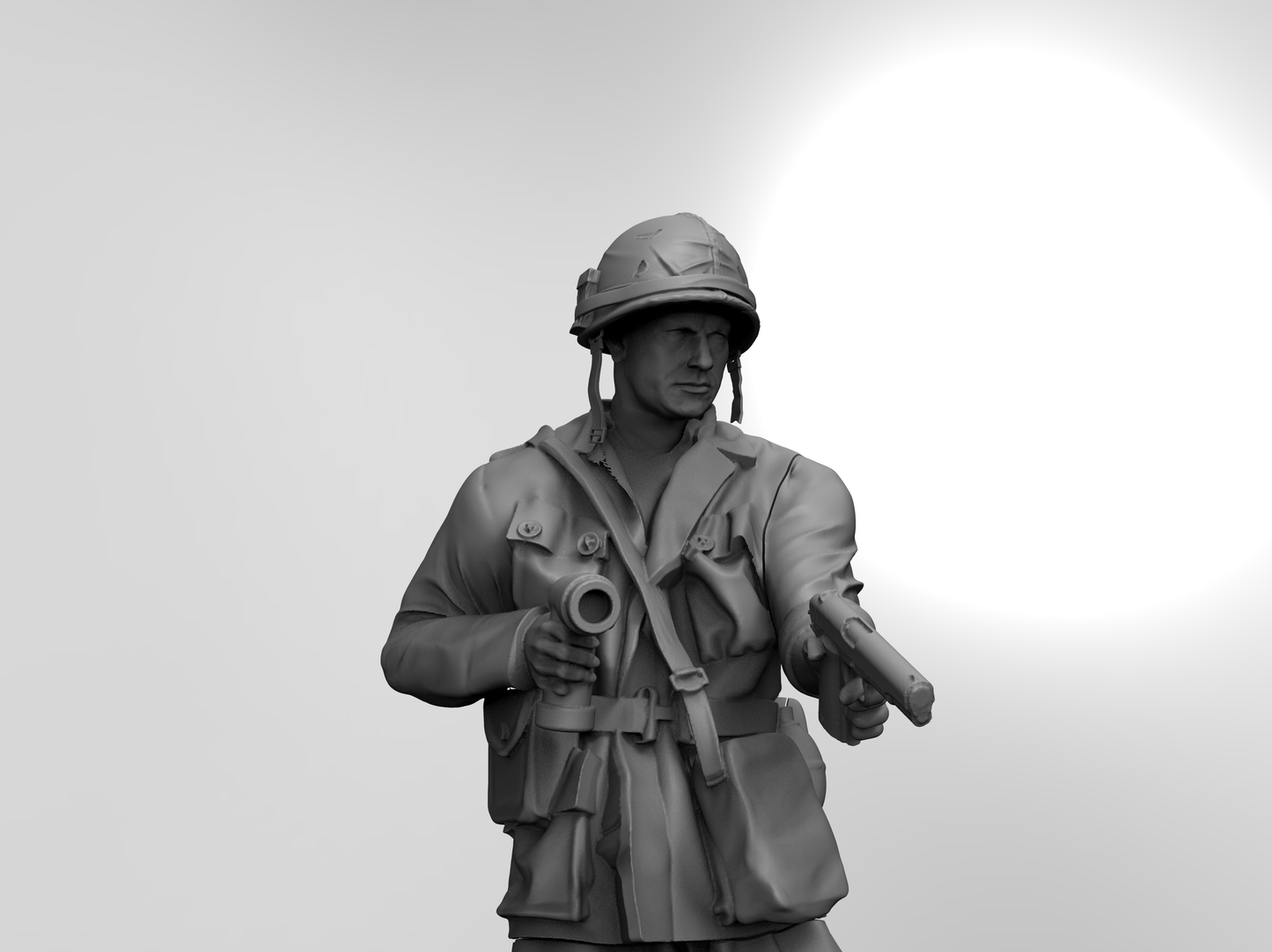 1/16 4pcs 3D Print Model Kit US Army Soldiers Vietnam War Unpainted