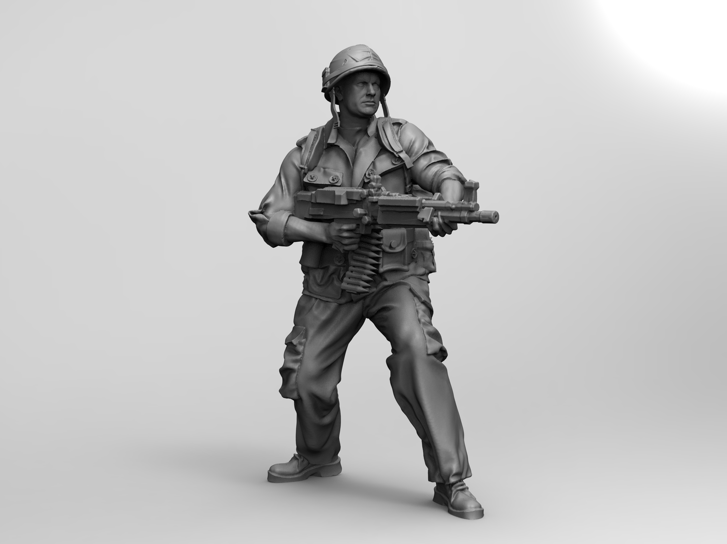1/16 4pcs 3D Print Model Kit US Army Soldiers Vietnam War Unpainted