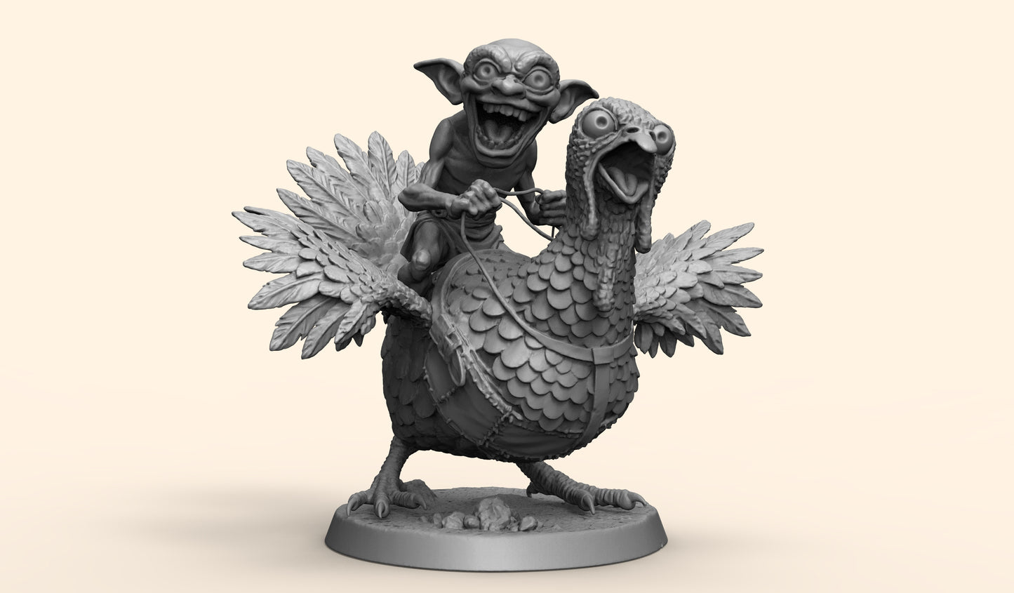 1/35 - 1/6 3D Print Model Kit Goblin on Turkey Unpainted