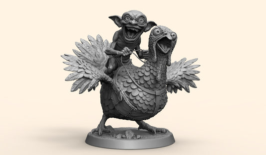 1/35 - 1/6 3D Print Model Kit Goblin on Turkey Unpainted