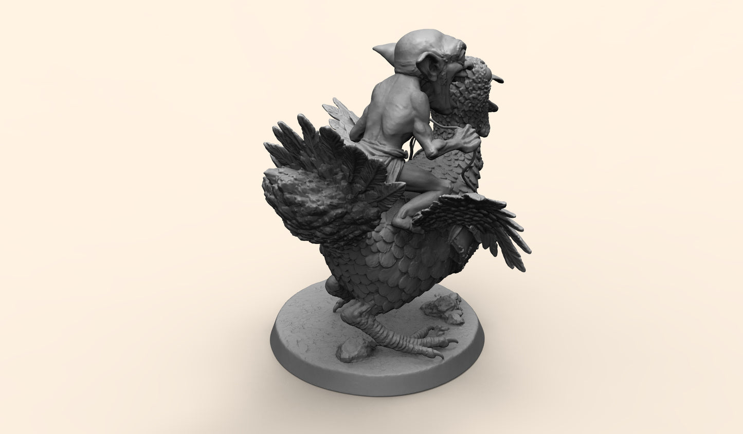 1/35 - 1/6 3D Print Model Kit Goblin on Turkey Unpainted