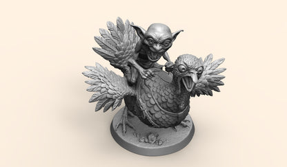 1/35 - 1/6 3D Print Model Kit Goblin on Turkey Unpainted