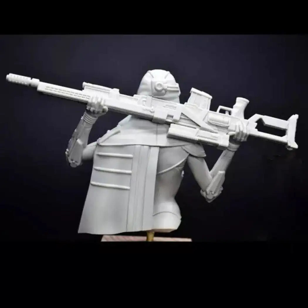 1/10 BUST Resin Cyberpunk Model Kit Beautiful Girl Shooter Sniper Unpainted - Model-Fan-Store