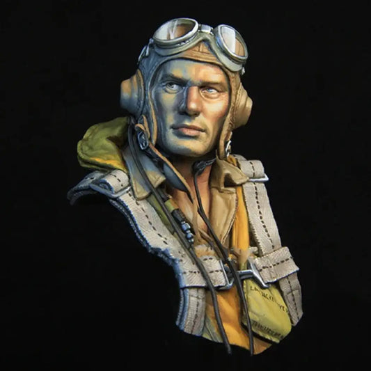 1/10 BUST Resin Model Kit US Navy Pilot Soldier WW2 Unpainted - Model-Fan-Store