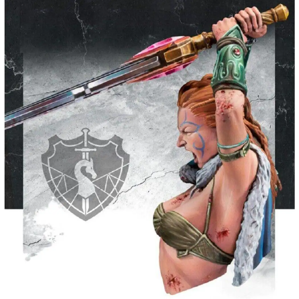 1/12 BUST Resin Model Kit Beautiful Girl Viking Barbarian Warrior Unpainted - Model-Fan-Store