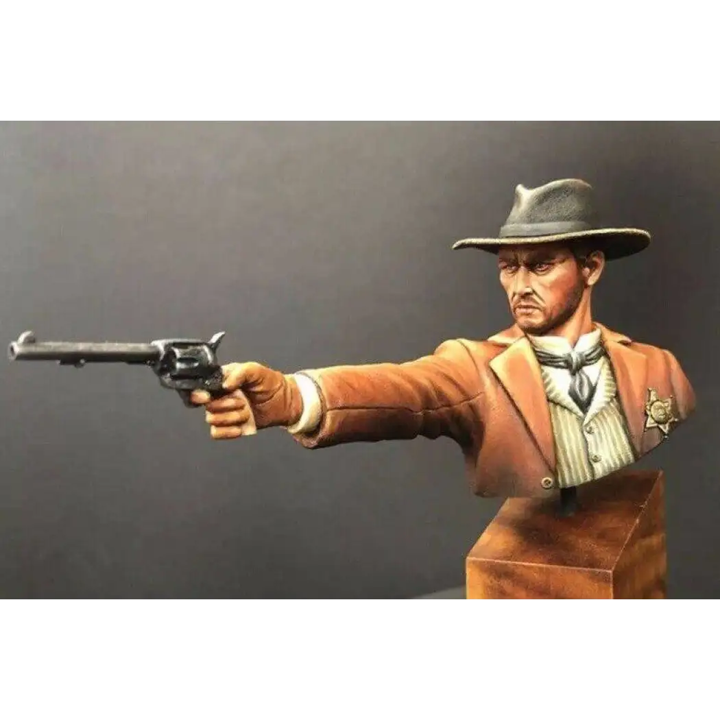 1/9 BUST long 200mm Resin Model Kit Shooter Sheriff Wild West Unpainted - Model-Fan-Store