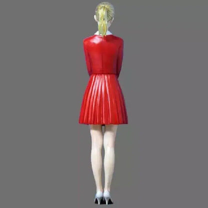 1/12 Resin Model Kit Beautiful Girl in Red Shopping Unasembled Unpainted A28 - Model-Fan-Store