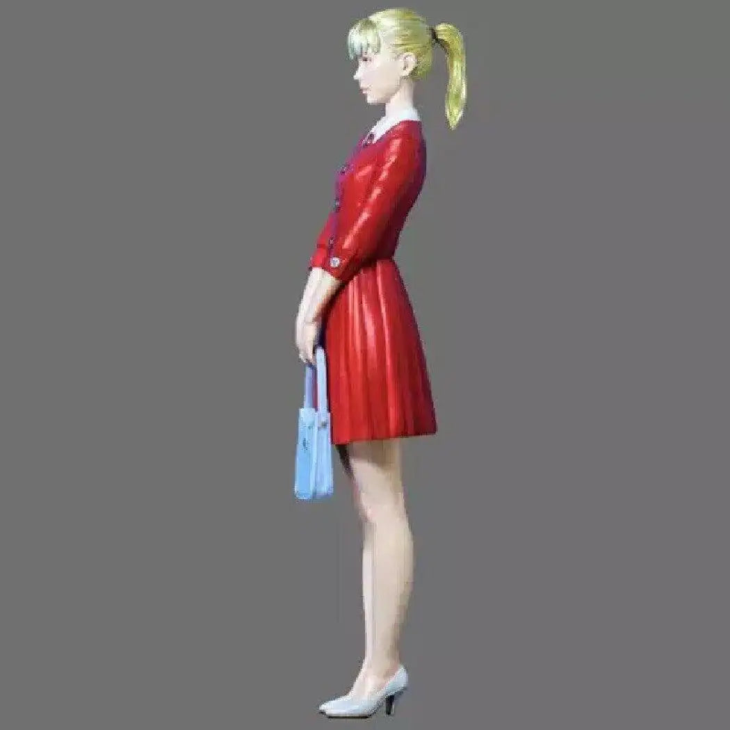 1/12 Resin Model Kit Beautiful Girl in Red Shopping Unasembled Unpainted A28 - Model-Fan-Store