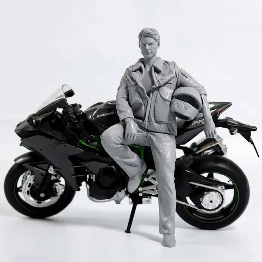 1/12 Resin Model Kit Modern Motorcyclist Speed Racer (no moto) Unpainted