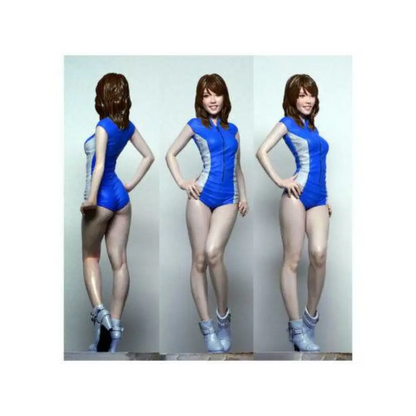 1/12 Resin Model Kit Racing Asian Beautiful Girl Adult Woman Unpainted - Model-Fan-Store
