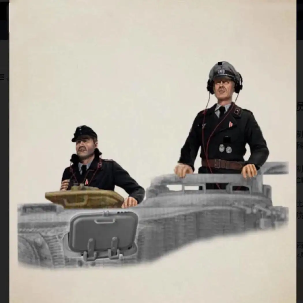 1/16 2pcs Resin Model Kit German Soldiers Tank Crew no tank WW2 Unpainted - Model-Fan-Store