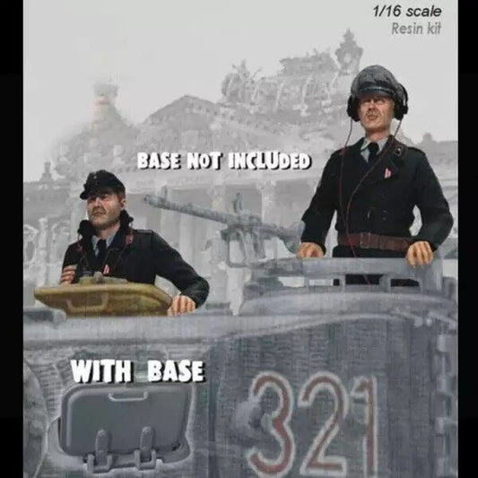 1/16 2pcs Resin Model Kit German Soldiers Tank Crew no tank WW2 Unpainted - Model-Fan-Store