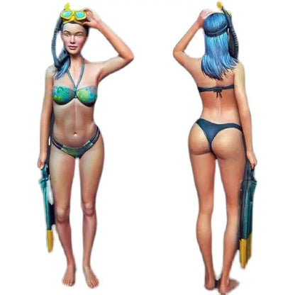 1/16 Resin Model Kit Beautiful Girl Scuba Diver Bikini Unpainted - Model-Fan-Store