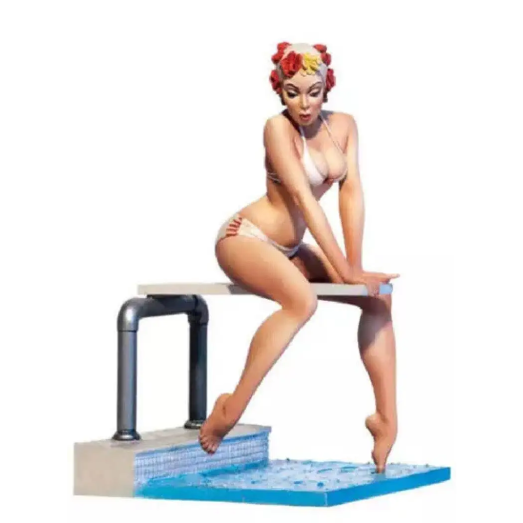 1/20 80mm Resin Model Kit Summer Swimming Pin Up Beautiful Girl Unpainted - Model-Fan-Store