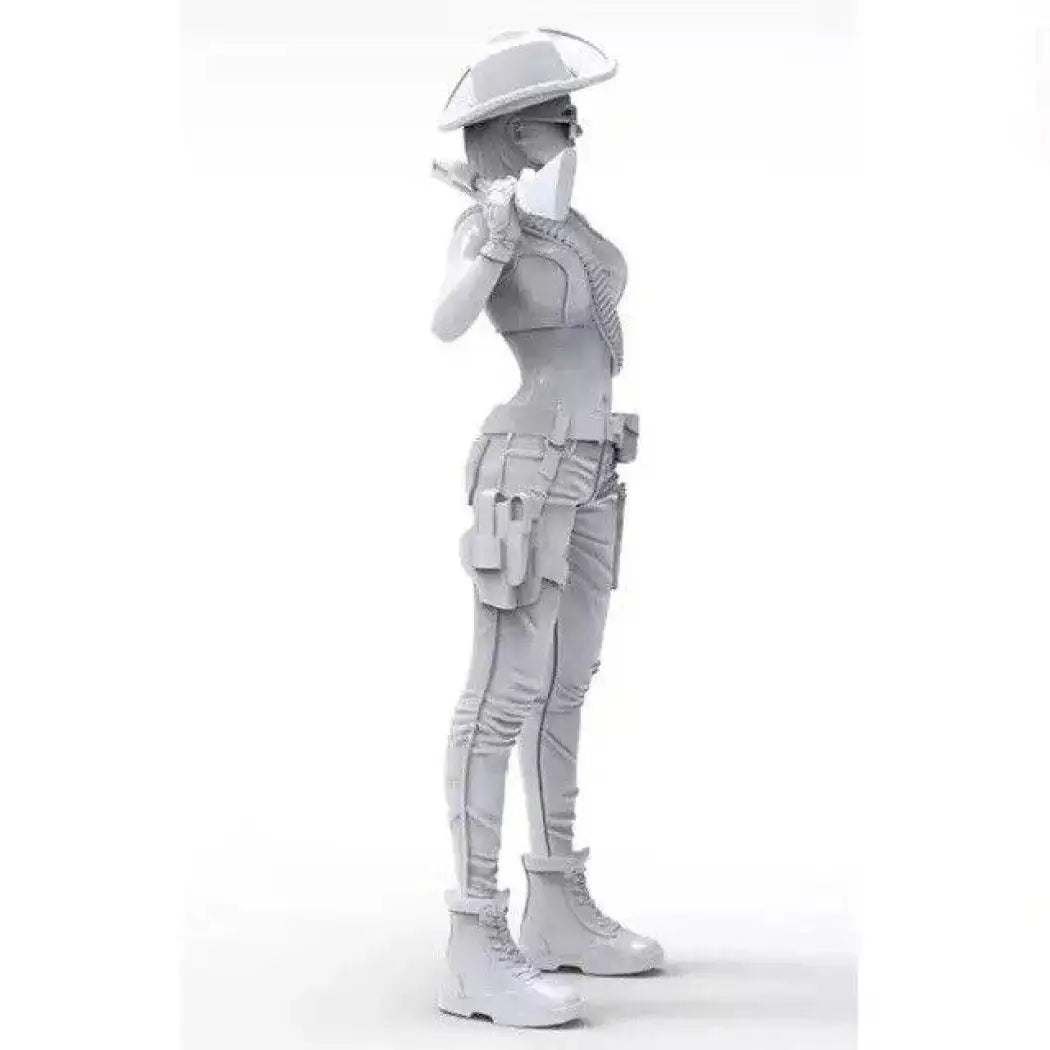 1/20 Resin Model Kit Modern Beautiful Girl Woman with a Rifle Unpainted B3 - Model-Fan-Store