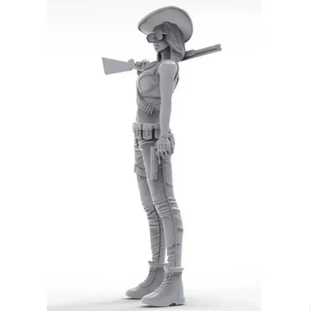 1/20 Resin Model Kit Modern Beautiful Girl Woman with a Rifle Unpainted B3 - Model-Fan-Store