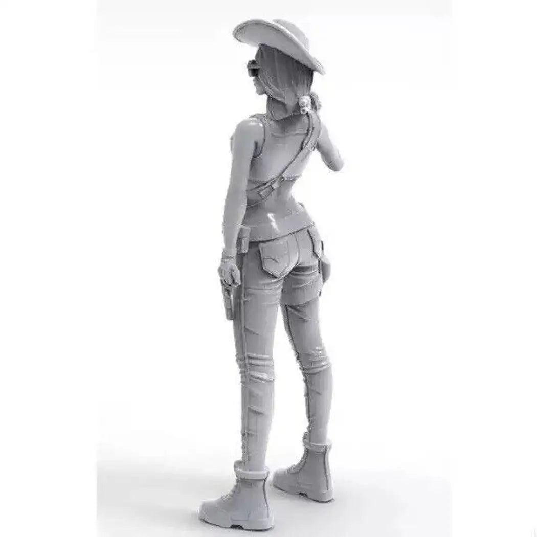 1/20 Resin Model Kit Modern Beautiful Girl Woman with a Rifle Unpainted B3 - Model-Fan-Store