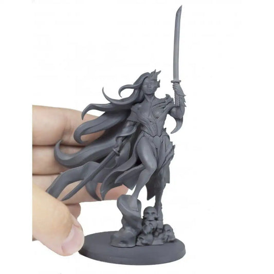 1/24 70mm Resin Model Kit Asian Beautiful Girl Monster Slayer Fantasy Unpainted - Model-Fan-Store