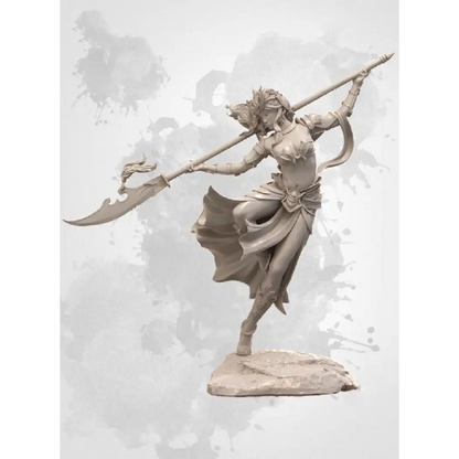 1/24 75mm Resin Model Kit Asian Beautiful Girl Fighter Master Unpainted - Model-Fan-Store