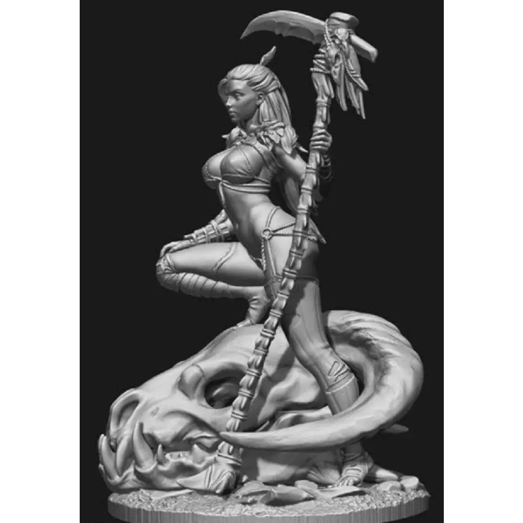1/24 Resin Model Kit Amazon Beautiful Girl Barbarian Dragon Hunter Unpainted C1 - Model-Fan-Store