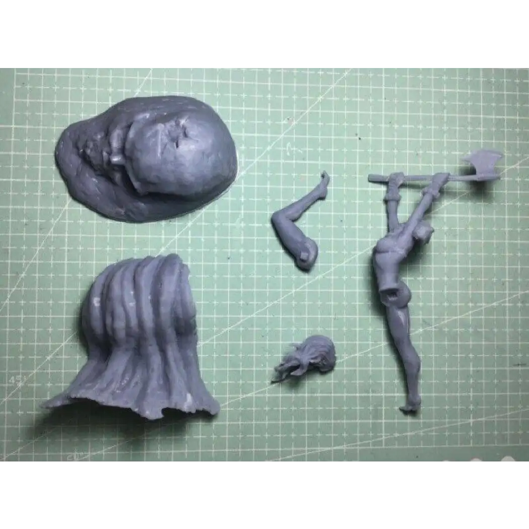 1/24 Resin Model Kit Beautiful Girl Woman Warrior Barbarian Unpainted - Model-Fan-Store