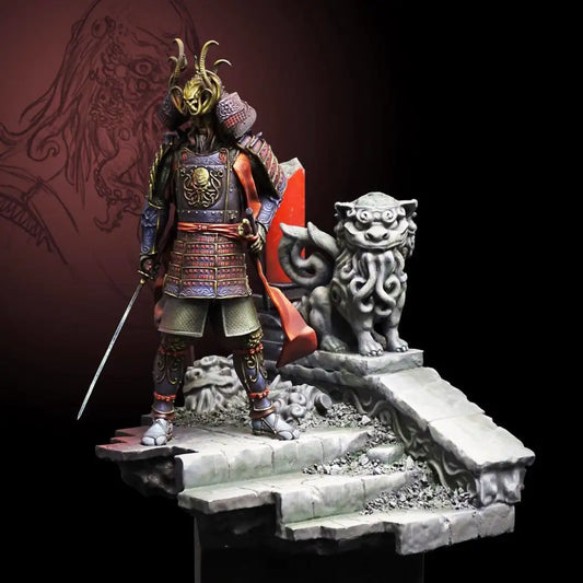 1/24 Resin Model Kit Japanese Samurai Warrior Demon Unpainted - Model-Fan-Store
