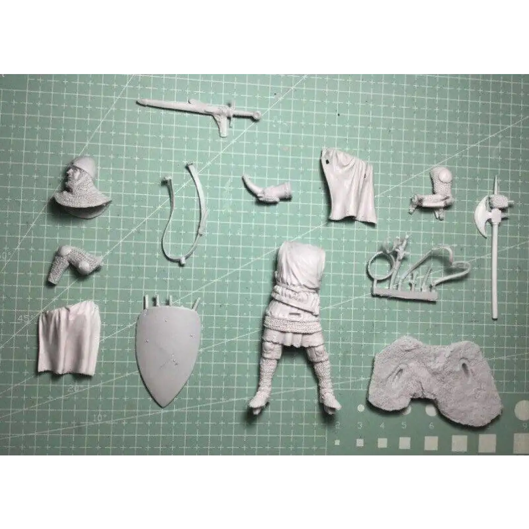 1/24 Resin Model Kit Medieval Knight Crusader Warrior Unpainted - Model-Fan-Store