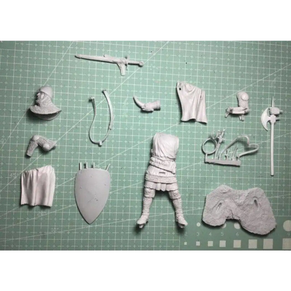 1/24 Resin Model Kit Medieval Knight Crusader Warrior Unpainted - Model-Fan-Store