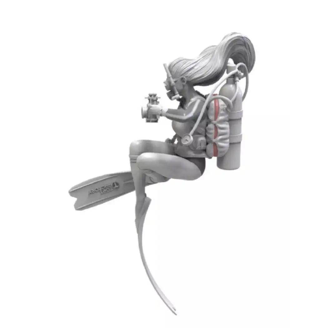 1/24 Resin Model Kit Modern Beautiful Girl Scuba Diver Unpainted - Model-Fan-Store