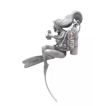 1/24 Resin Model Kit Modern Beautiful Girl Scuba Diver Unpainted - Model-Fan-Store