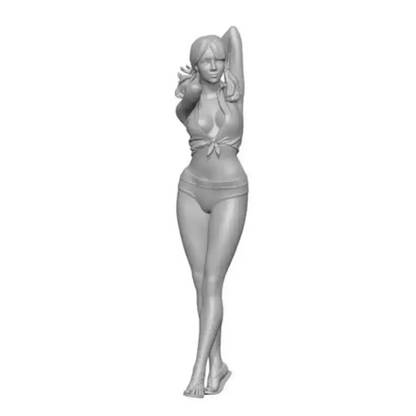 1/24 Resin Model Kit Modern Beautiful Girl Summer Beach Unpainted B2 - Model-Fan-Store