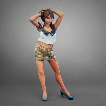 1/24 Resin Model Kit Modern Beautiful Girl Woman Sylvia Unpainted