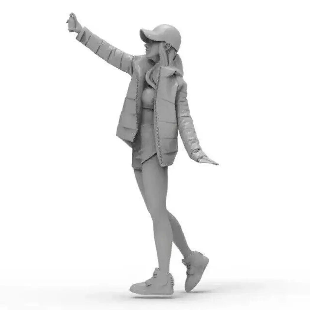 1/24 Resin Model Kit Modern Beautiful Girl Woman Zenie Graffiti Unpain ...