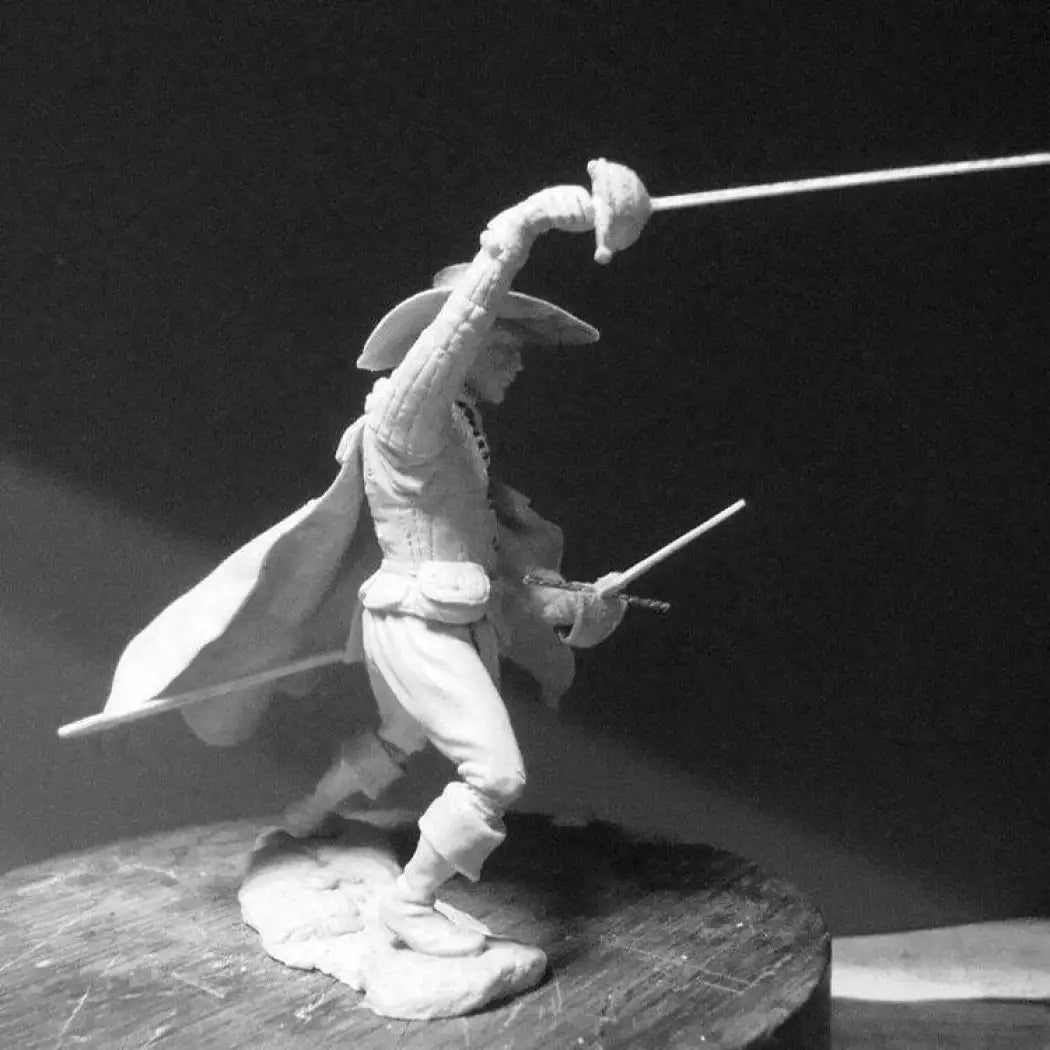 1/24 Resin Model Kit Musketeer Fencer Swordsman Duellant Unpainted - Model-Fan-Store