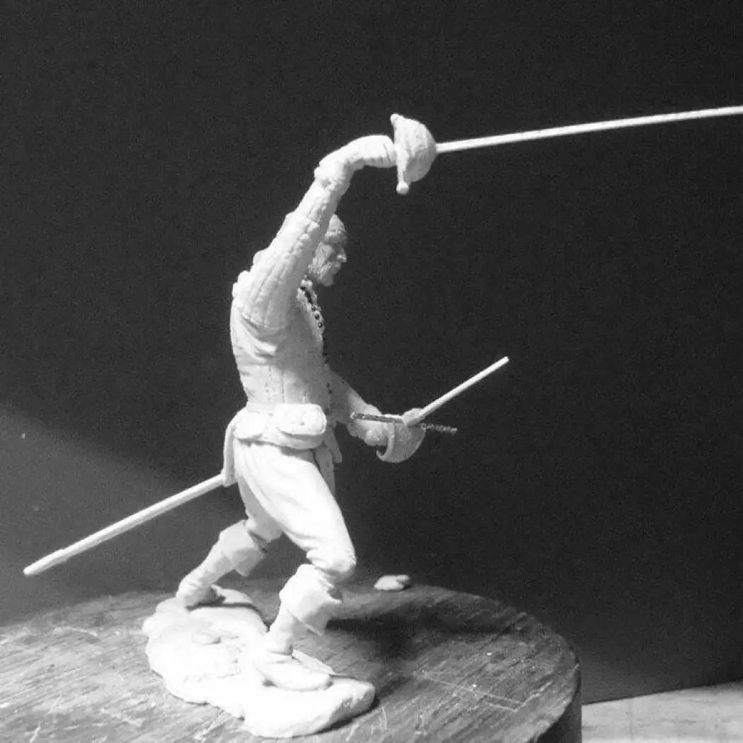 1/24 Resin Model Kit Musketeer Fencer Swordsman Duellant Unpainted - Model-Fan-Store