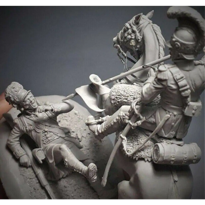 1/32 54mm Resin Model Kit French Cavalryman & Royal Highlander Napoleonic Wars Unpainted - Model-Fan-Store