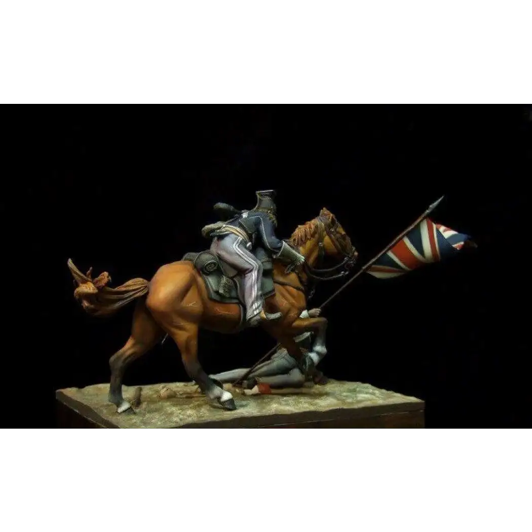 1/32 54mm Resin Model Kit French Cavalryman & Standard Bearer Napoleonic Wars Unpainted - Model-Fan-Store